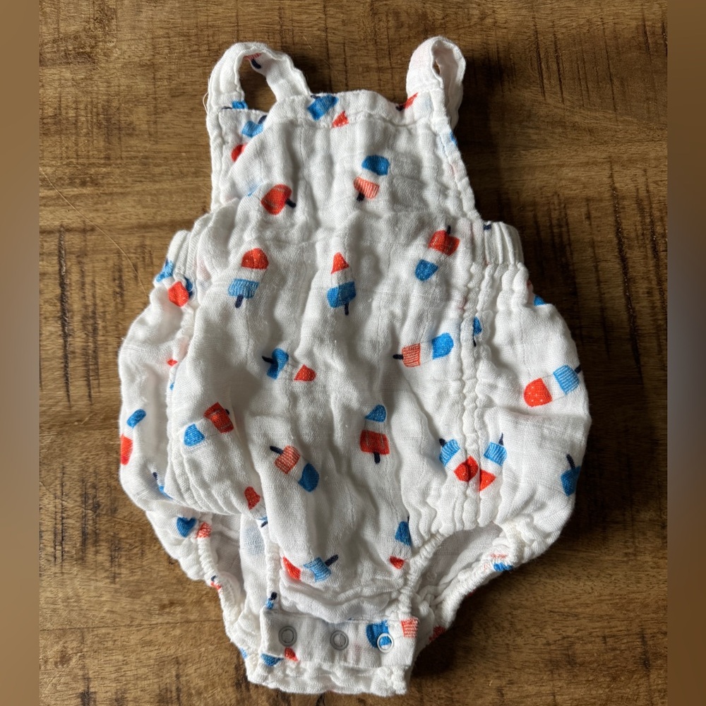 Angel Dear ice pop muslin sunsuit 0-3m NWOT